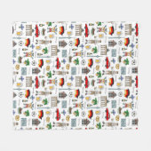 Duitsland | Symbolen Patroon Fleece Deken (Voorkant (Horizontaal))