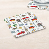 Duitsland | Symbolen Patroon Kartonnen Onderzetters (Schuin)