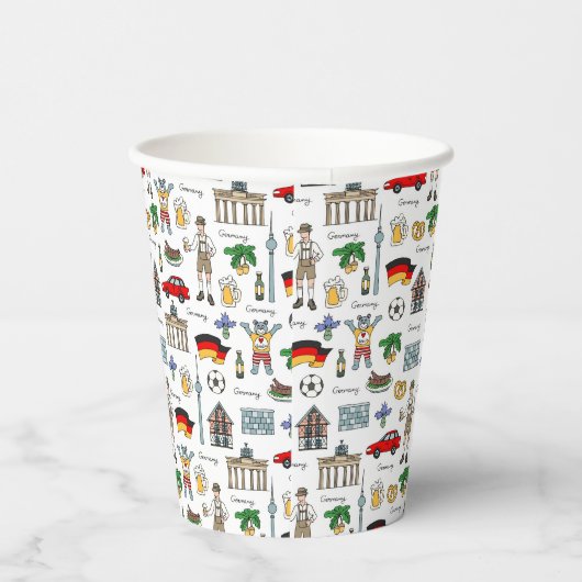 Duitsland | Symbolen Patroon Papieren Bekers (Rechts)