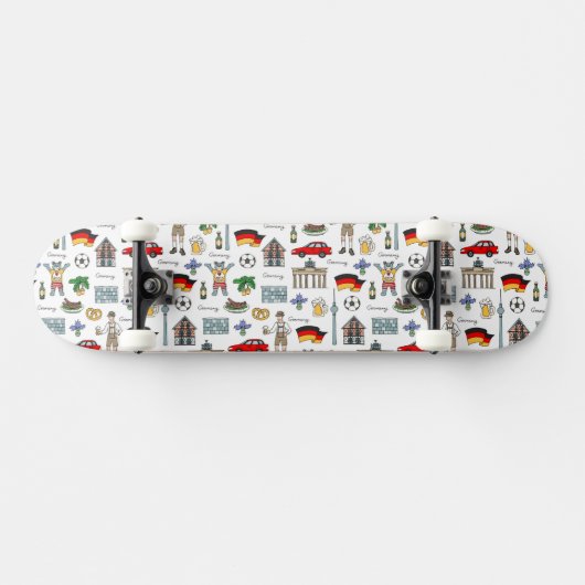 Duitsland | Symbolen Patroon Skateboard (Horizontaal)