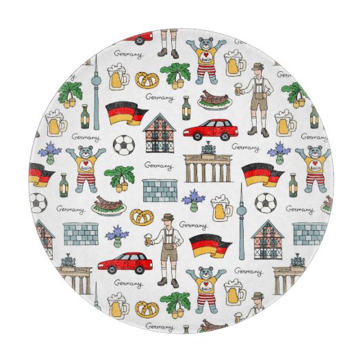 Duitsland | Symbolen Patroon Snijplank (Voorkant)