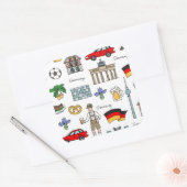 Duitsland | Symbolen Patroon Vierkante Sticker (Envelop)