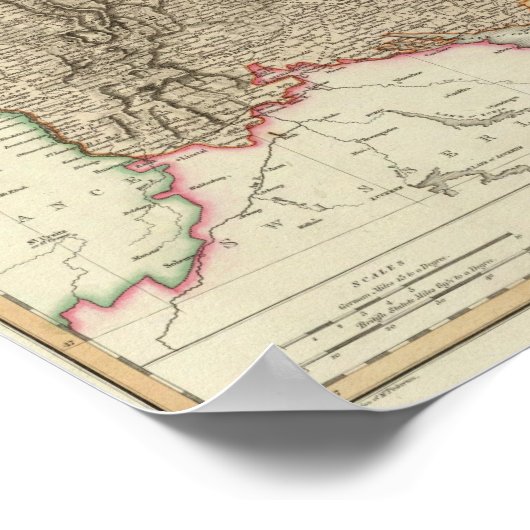 Duitsland ten zuiden van de Mayan Poster (Hoek)