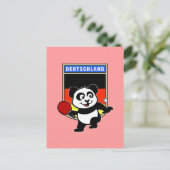 Duitsland Tennis Panda Briefkaart (Staand voorkant)