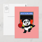 Duitsland Tennis Panda Briefkaart (Voorkant / Achterkant)