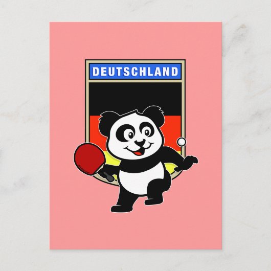 Duitsland Tennis Panda Briefkaart (Voorkant)