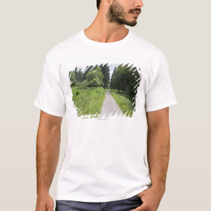 Duitsland, Thüringen, weg in bos T-shirt