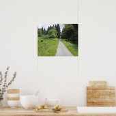 Duitsland, Thüringen, weg in het bos Poster (Keuken)