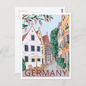 Duitsland Travel Illustration Briefkaart (Voorkant / Achterkant)