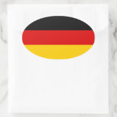 Duitsland Tricolor Ovale Sticker (Tas)