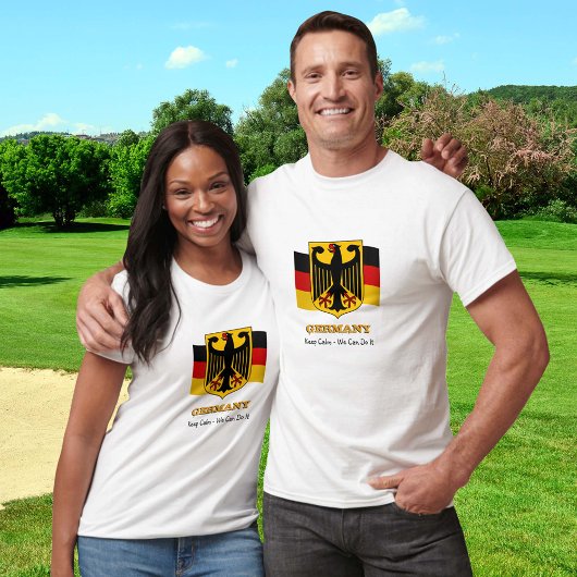 Duitsland Tshirt, houd kalm, patriottische Duitse  T-shirt
