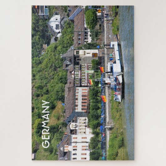 Duitsland: veerboot op de Rijn Legpuzzel (Verticaal)