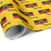 Duitsland — Verpakkingspapier, Duits vlaggenpatrio Cadeaupapier (Rol Hoek)