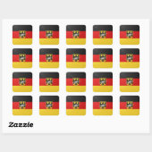 Duitsland vierkante glossy vlag sticker (Vel)