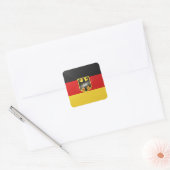 Duitsland vierkante glossy vlag sticker (Envelop)