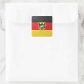 Duitsland vierkante glossy vlag vierkante sticker (Tas)