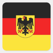 DUITSLAND VIERKANTE STICKER (Voorkant)