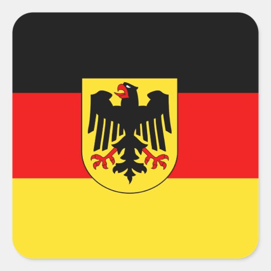 DUITSLAND VIERKANTE STICKER (Voorkant)