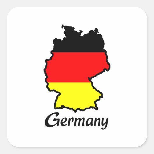 DUITSLAND VIERKANTE STICKER (Voorkant)
