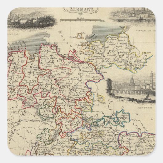 Duitsland Vierkante Sticker (Voorkant)