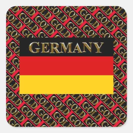 DUITSLAND VIERKANTE STICKER (Voorkant)