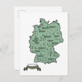 Duitsland Vintage Geïllustreerde kaart (Voorkant / Achterkant)