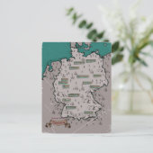 Duitsland Vintage geïllustreerde kaart (Staand voorkant)