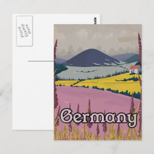 Duitsland vintage Platteland reisposter Briefkaart