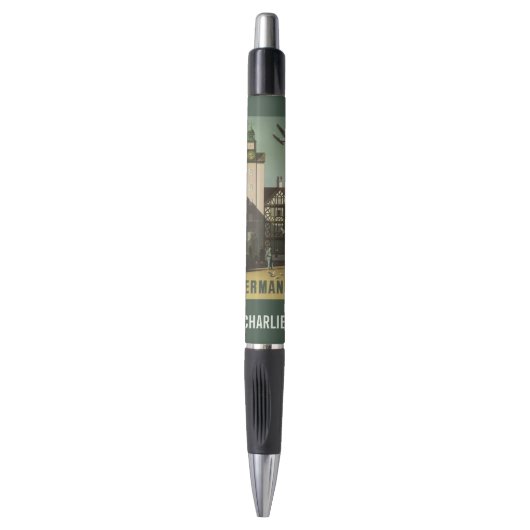 DUITSLAND Vintage Reis aangepaste monogram pen (Voorkant Verticaal)