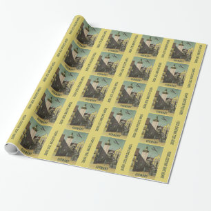 DUITSLAND Vintage Reispapier Cadeaupapier