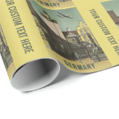 DUITSLAND Vintage Reispapier Cadeaupapier (Rol Hoek)