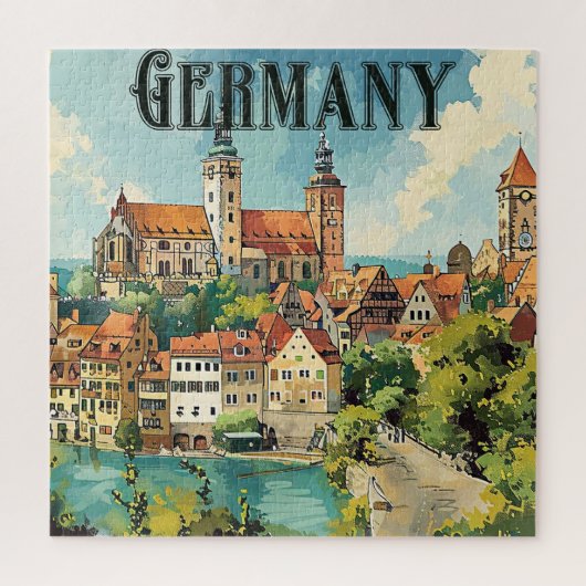 Duitsland vintage reisposter legpuzzel (Verticaal)