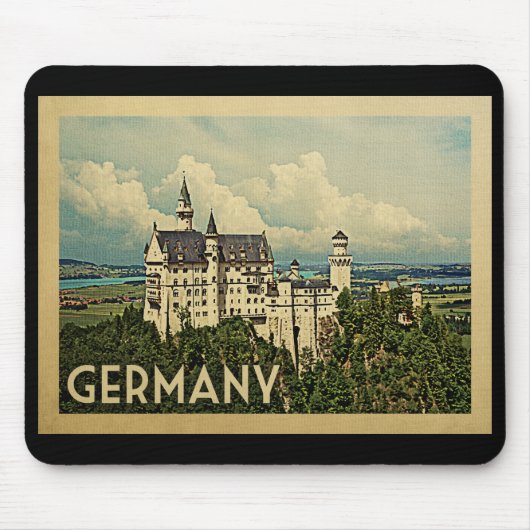 Duitsland Vintage Travel Muismat (Voorkant)
