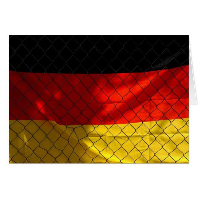 Duitsland vlag achter kettingkoppelafdekking (Voorkant Horizontaal)