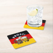 DUITSLAND VLAG Cartoon Kartonnen Onderzetters (Insitu)