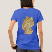Duitsland Vlag en Kaart Dk T-Shirt (Achterkant)