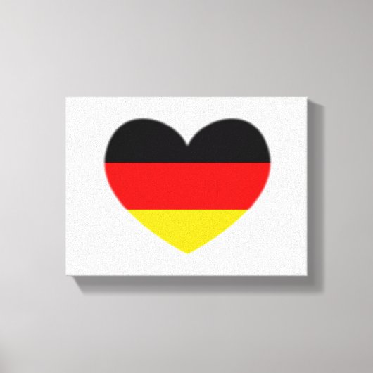 Duitsland Vlag Hart Canvas Afdruk (Voorkant)