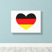 Duitsland Vlag Hart Canvas Afdruk (Insitu (Houten vloer))