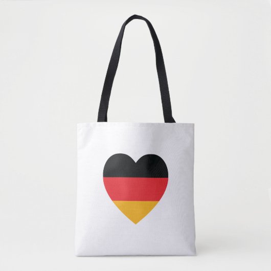 Duitsland Vlag Hart Canvas tas (Voorkant)