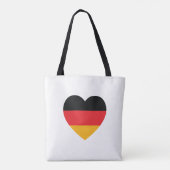 Duitsland Vlag Hart Canvas tas (Achterkant)