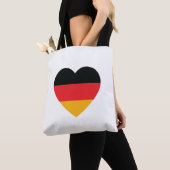 Duitsland Vlag Hart Canvas tas (Dichtbij)