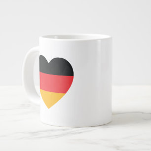 Duitsland Vlag Hart Jumbo Koffie Mok