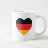Duitsland Vlag Hart Jumbo Koffie Mok (Rechts)