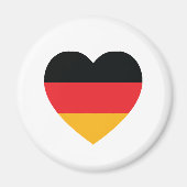Duitsland Vlag Hart Koelkast Magnet (Voorkant)