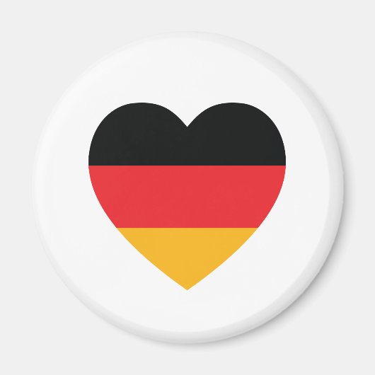 Duitsland Vlag Hart Koelkast Magnet (Voorkant)