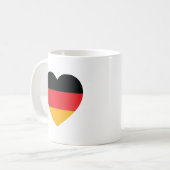 Duitsland Vlag Hart Koffie Mok (Voorkant links)