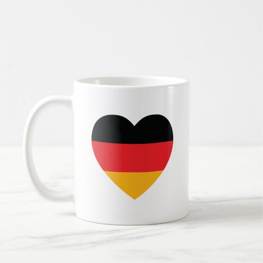Duitsland Vlag Hart Koffie Mok (Links)