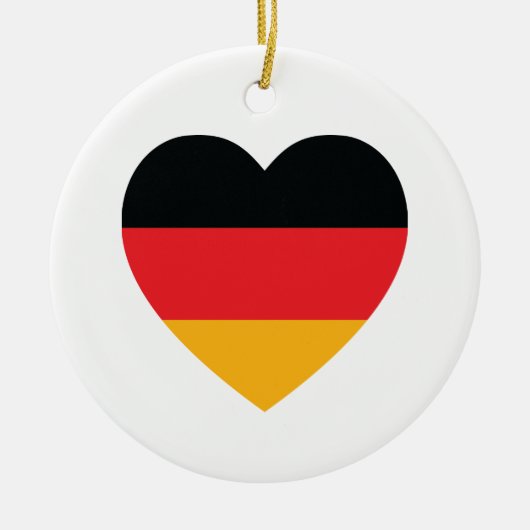 Duitsland Vlag Hart Ornament (Voorkant)