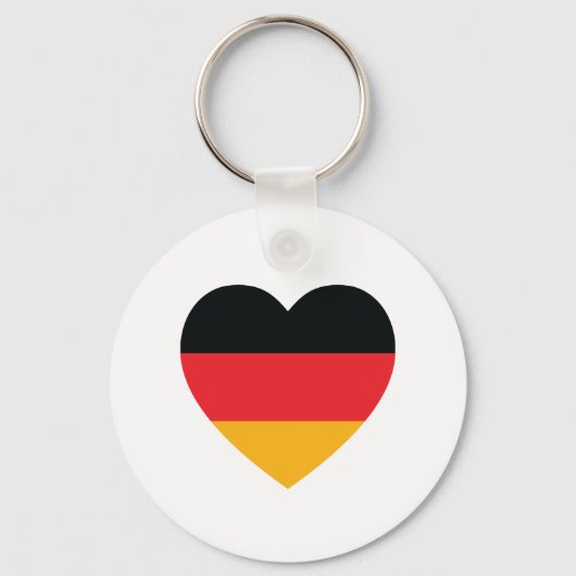Duitsland Vlag Hart Sleutelhanger (Voorkant)