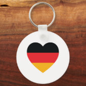 Duitsland Vlag Hart Sleutelhanger (Voorkant)